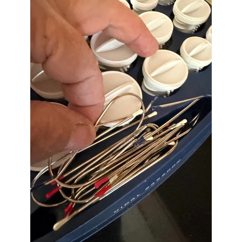 Vidal Sassoon Hot Hair Roller Set 20 Multi-Size Rollers Blue White with Clips